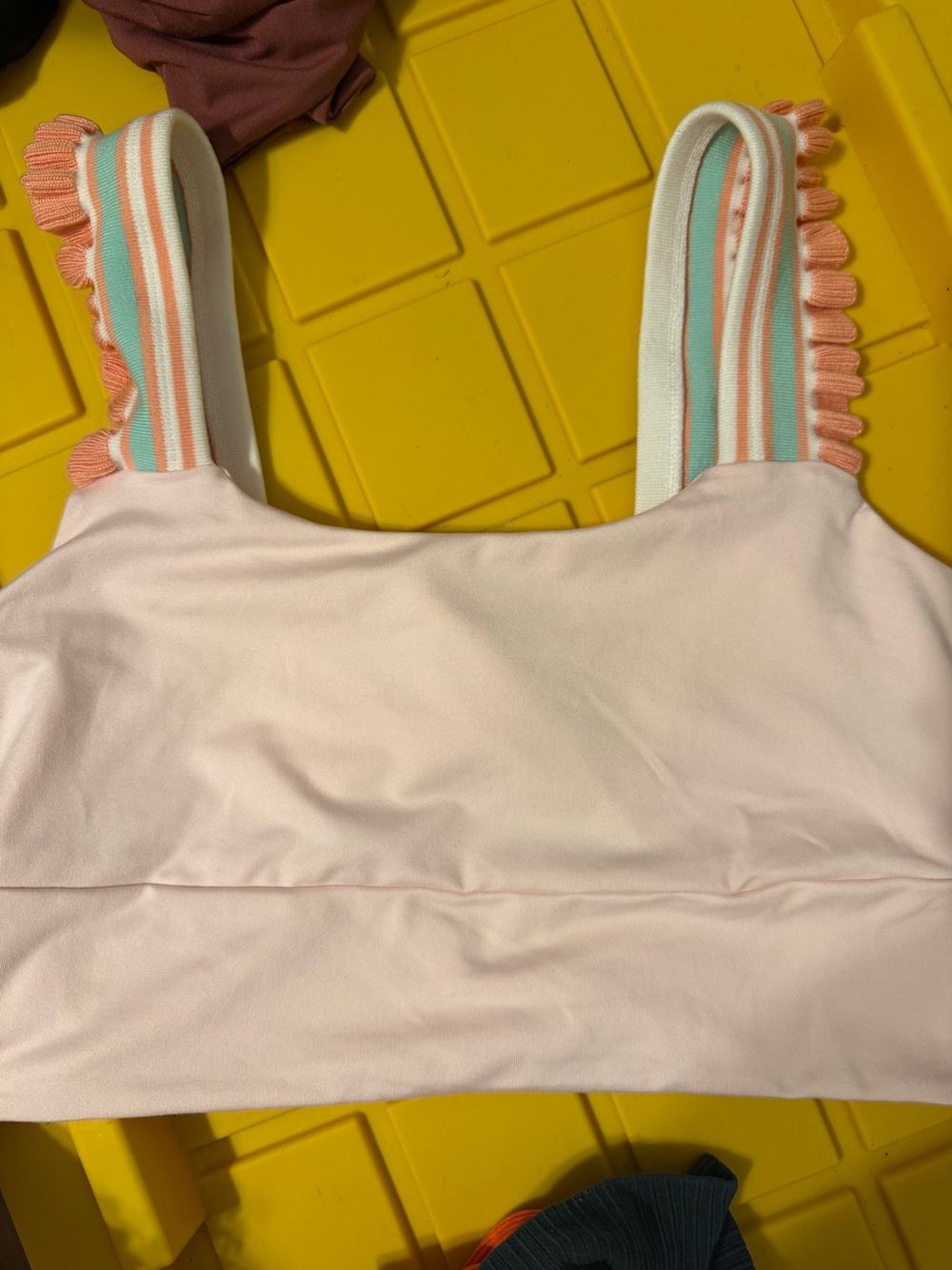 Altard State Pastel Pink Stripe workout Top